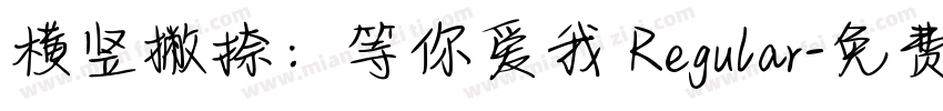 横竖撇捺：等你爱我 Regular字体转换